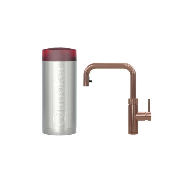 Quooker Flex Square | Reservoirs COMBI+ | Kupfer Rosé | sofort-Kochend-Wasserhahn